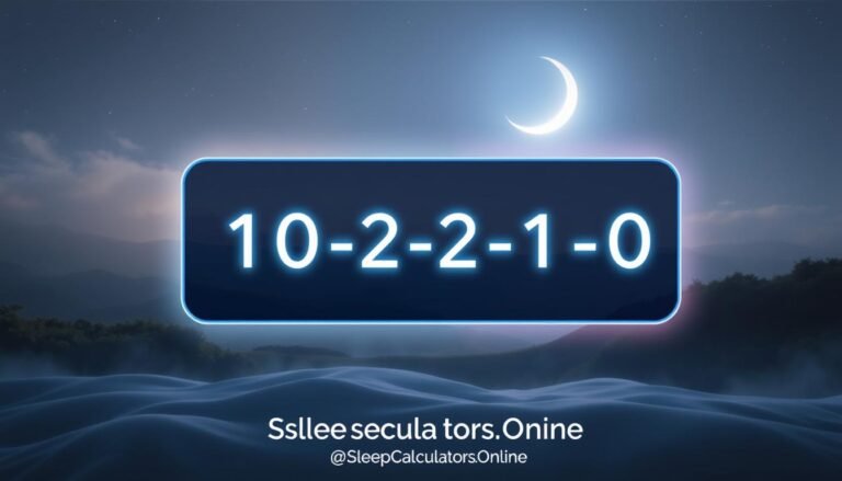 10-3-2-1-0 Sleep Rule