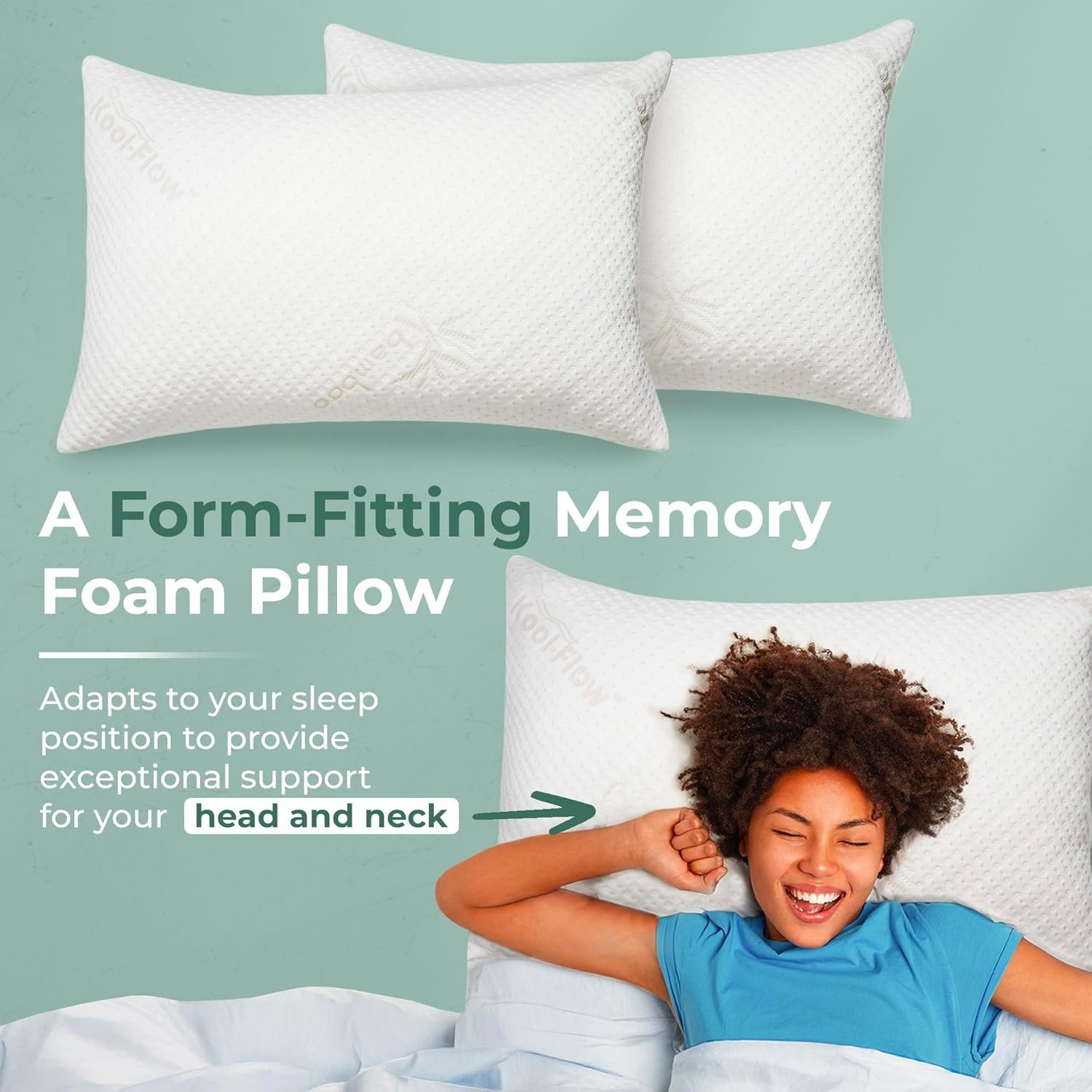 Close-up of shredded memory foam fill inside the Snuggle-Pedic bamboo pillow showing air gaps between foam pieces