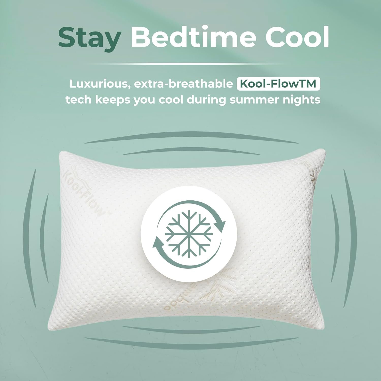 Snuggle-Pedic bamboo pillow conforming to a side sleeper's head and neck showing spinal alignment