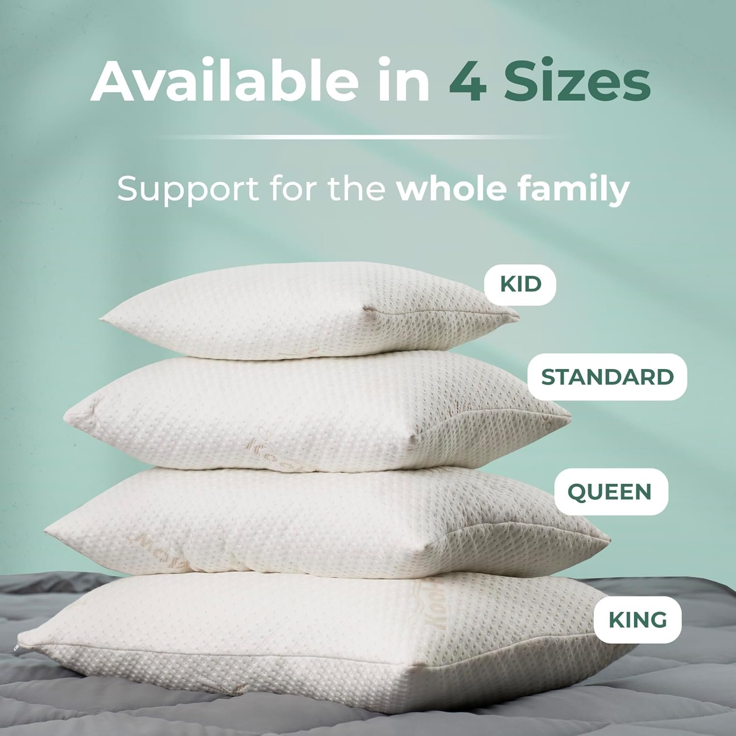Snuggle-Pedic bamboo pillow being fluffed to redistribute the shredded memory foam fill