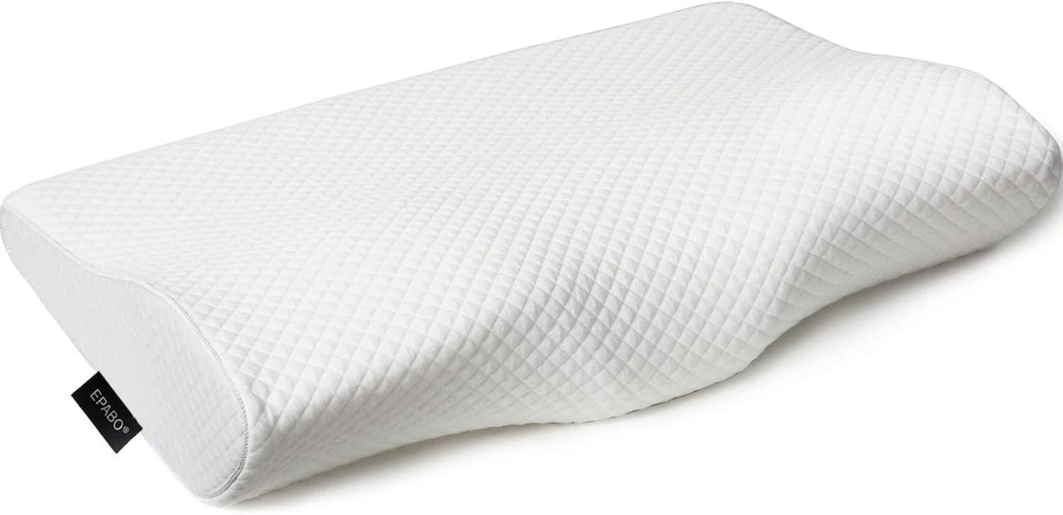 EPABO contour memory foam pillow with its curved neck support