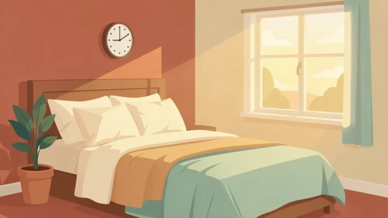 Illustration for How to Recover From Sleep Debt and How Long It Takes: a cozy bedroom in soft morning light