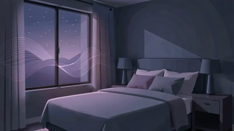 Illustration for Sleep Apnea Treatment Options Compared: a calm night bedroom scene in an indigo palette
