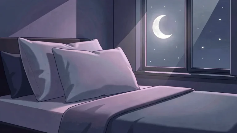 Illustration for Sleep Innovations Contour Pillow Review 2026: Does The Dual-Height Design Actually Work: a calm night bedroom scene in an indigo palette