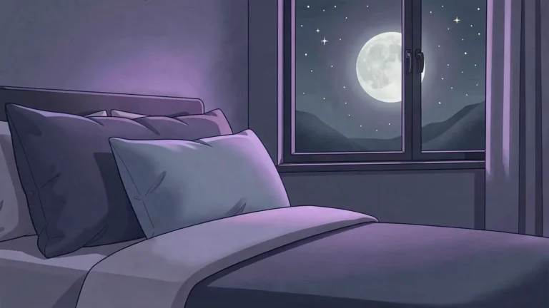 Illustration for Weekender Cooling Gel Memory Foam Pillow Review (2026): Honest Verdict After 5 Weeks Of Nightly Use: a calm night bedroom scene in an indigo palette